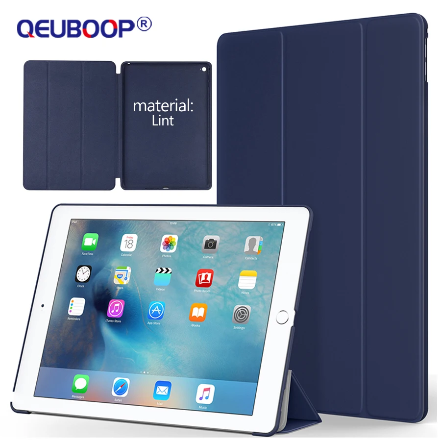 QEUBOOP Флип PU кожаный чехол для Apple iPad pro 12 9 2017 планшет стенд складной 2015 хлопок