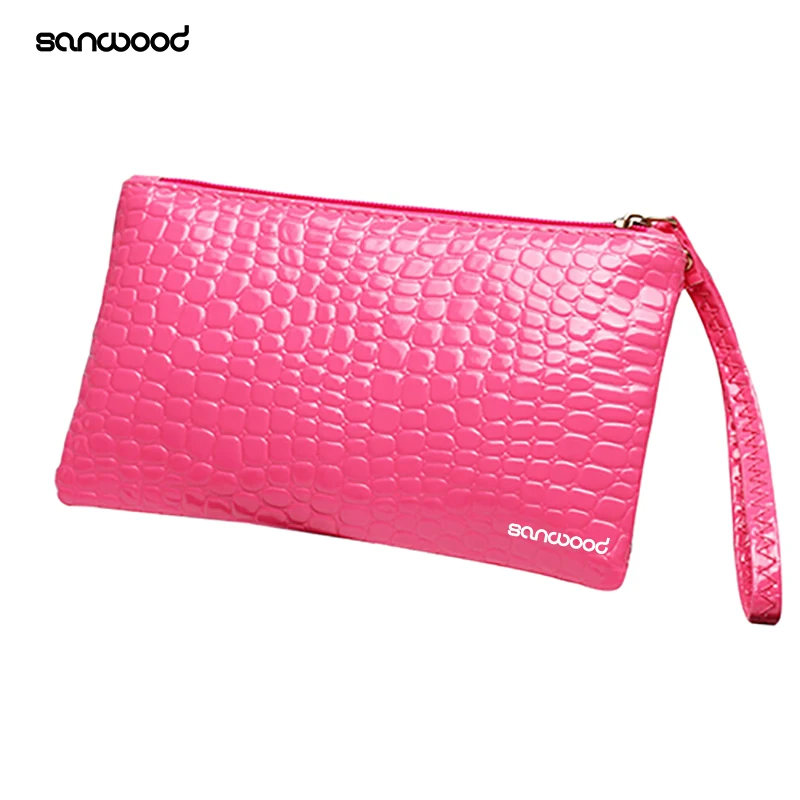 Женский кошелек для монет клатч сумочки из искусственной кожи с ремешком на руку