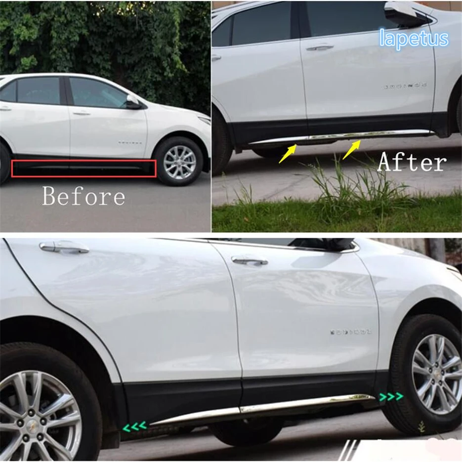 

Lapetus Side Door Under Body Molding Bottom Decoration Strip Cover Trim Stainless Steel Fit For Chevrolet Equinox 2017 - 2020