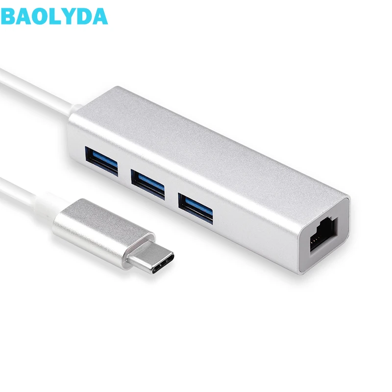 Baolyda USB C концентратор к Gigabit Ethernet 3 0 адаптер для Thunderbolt MacBook/MacBook Pro Dell XPS 13 спектр и
