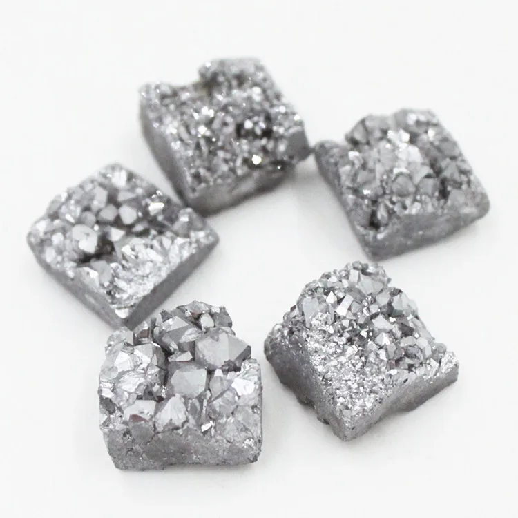 Природный Агат титан зернистость гальванизированный кластер кристаллы