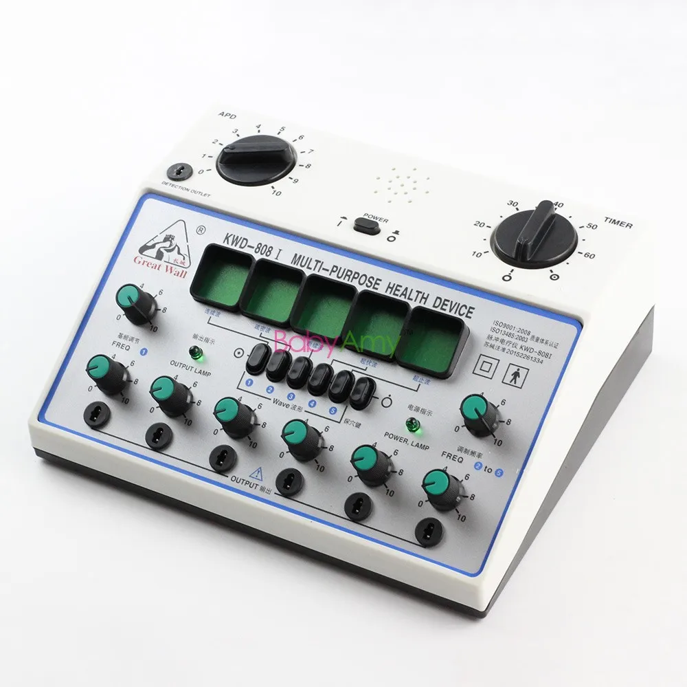 KWD-808I 6 Каналы десятки подразделение. Многофункциональный акупунктурный стимулятор, устройство для массажа здоровья, электрический стимулятор мышц нерва