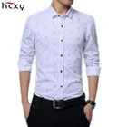 Новое поступление 2020, Весенняя коллекция, мужская рубашка HCXY с цветочным принтом, классические строгие рубашки с длинным рукавом, модная мужская рубашка приталенного силуэта
