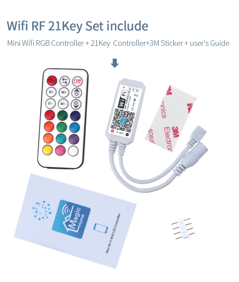 Пульт дистанционного управления Мини RF 21Key IR 24Key для RGB RGBW WS2812B светодиодный светильник DC12V wifi Пульт дистанционного управления