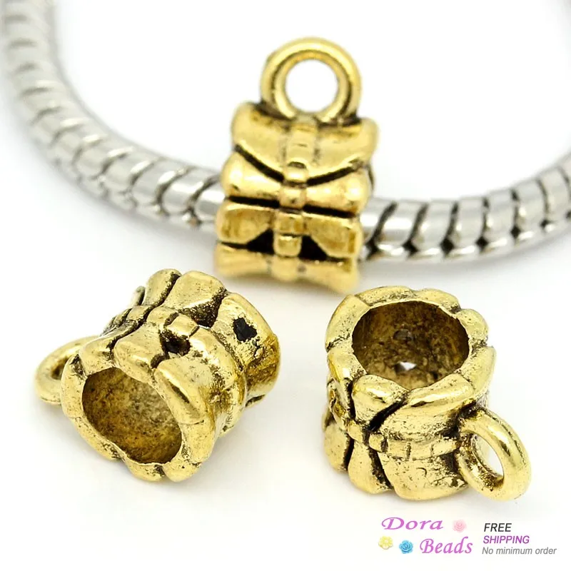 8 СЕЗОНОВ Европейский Шарм Бейл Бусы Колонка золотой тон 6 мм х 11 (2/8 &quotх 3/8&quot) 100 Шт.