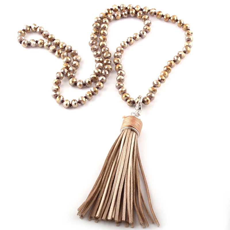 MOODPC модные богемные племенные ювелирные изделия стеклянные кристаллы длинное