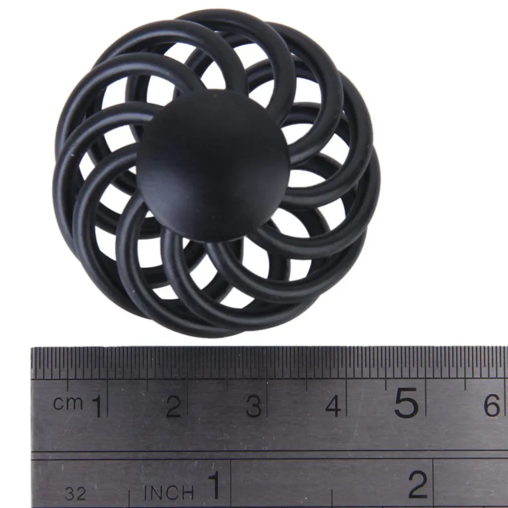Оптовая продажа 1 x спиральная Клетка Дизайн шкаф/шкаф ручка черный|Ручки шкафа| |