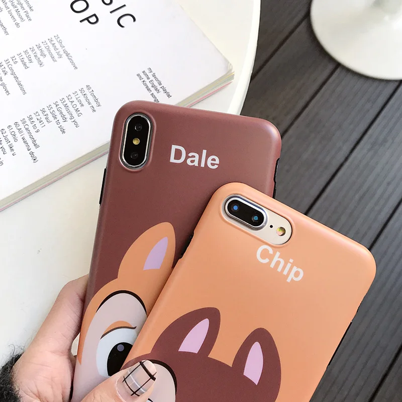 Мультяшный Chipmunk чехол для iPhone X XS MAX XR 7 8 Plus милый Coque чип и Дейл белка чехол для iphone 8 7 6 6s Plus Fundas