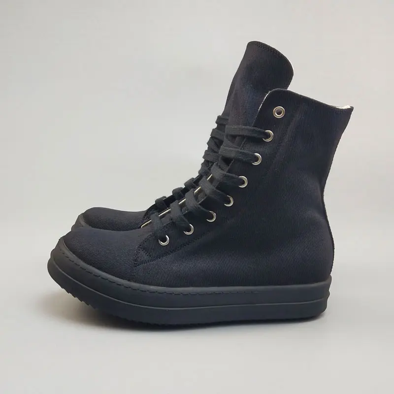 Новое поступление повседневная мужская обувь из холстины высокие роскошные