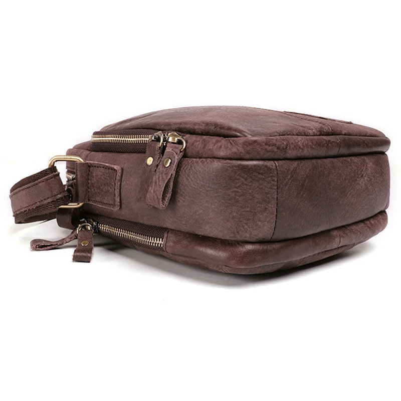 Модная кожаная сумка-мессенджер мужская деловая ручная сумка через плечо для