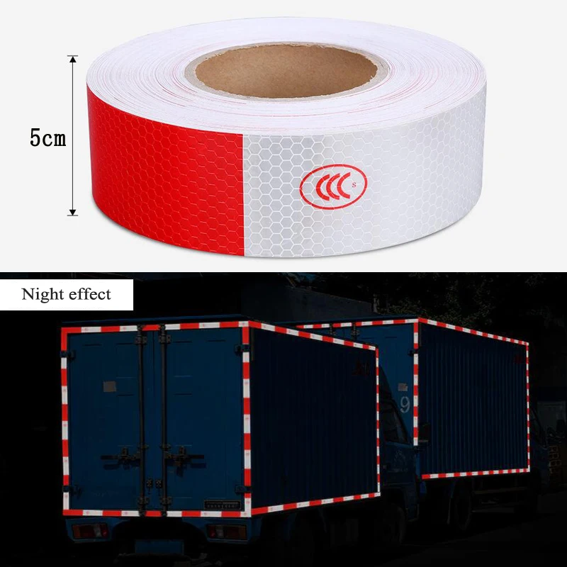 

5cmx5m Car Body Reflective Sticker waterproof safety warning strip Tapes night driving reflective sticker