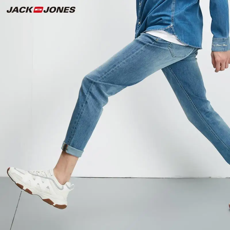 JackJones мужские 2019 стрейч Светильник Цвет Slim Fit обтягивающие джинсы с буквенным