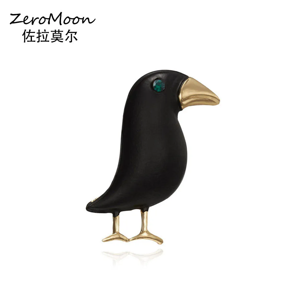 

Crow Brooches Enamel Pin Bird Animal Brooch Pins Fashion Jewelry 2018