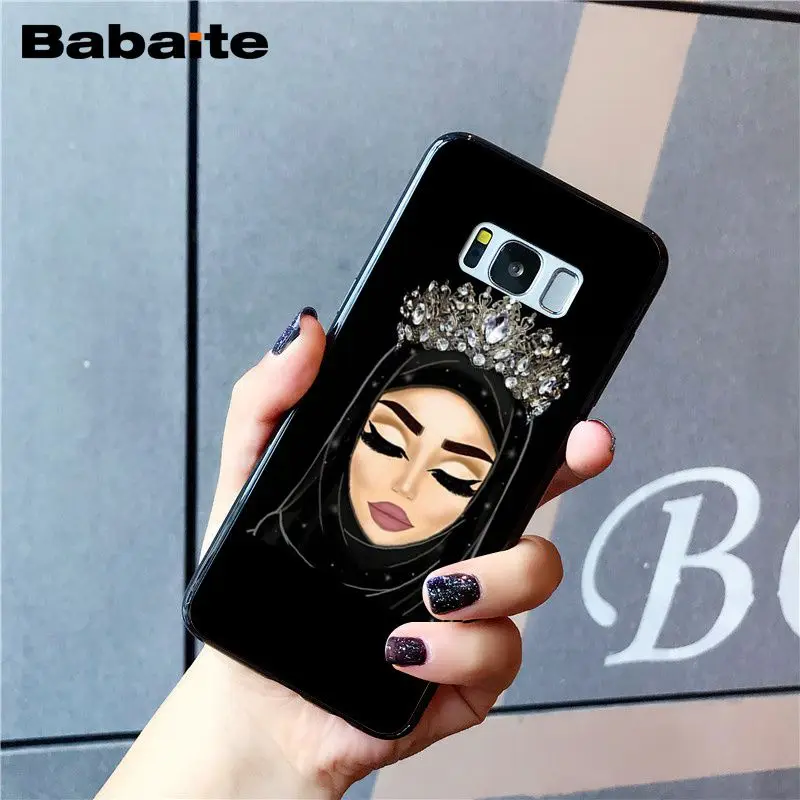 Babaite женский хиджаб для лица Мусульманский Исламский грил глаза PhoneCase для samsung Galaxy S9 S7 edge S10 Plus S10E S10lite S8 plus S5 M10 - Цвет: A3