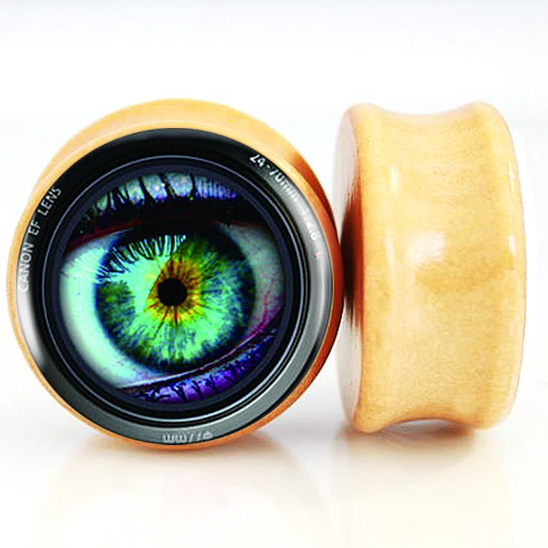 1 пара/лот Розничная Глаз В Объектив Уха Приборы Тоннелей Плоти Вилки Носилки