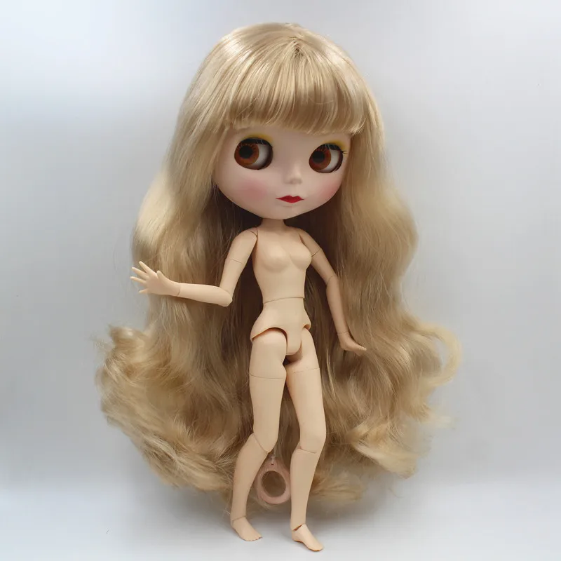 Кукла Blygirl кукла Blyth Золотая челка новая тело с 19 костяшками ракушка матовым лицом