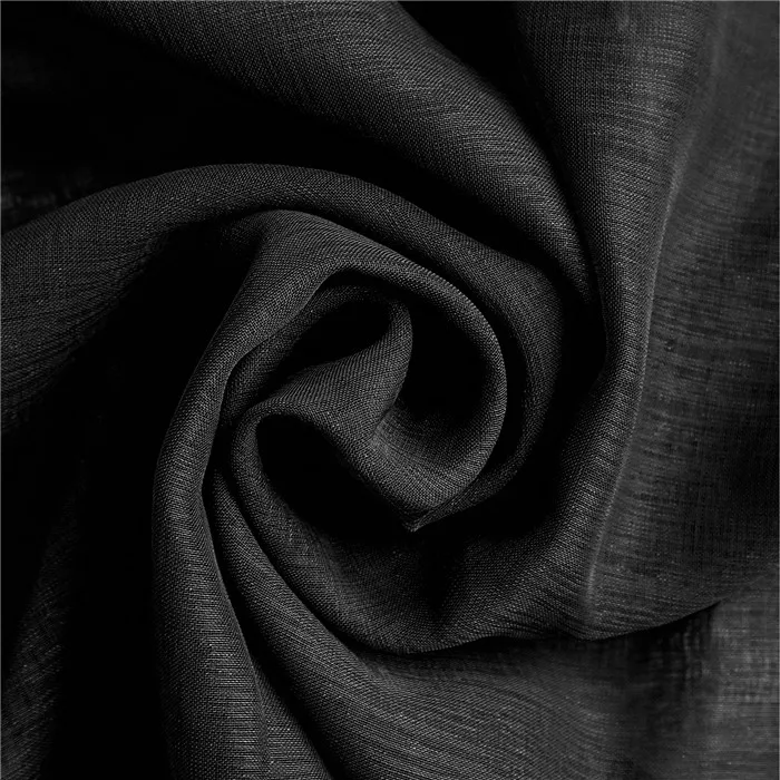 Black Topfinel прозрачные Шторы Современные простые желтые однотонные Короткие шторы для гостиной вуаль тюль Портьера для кухни - Цвет: Black