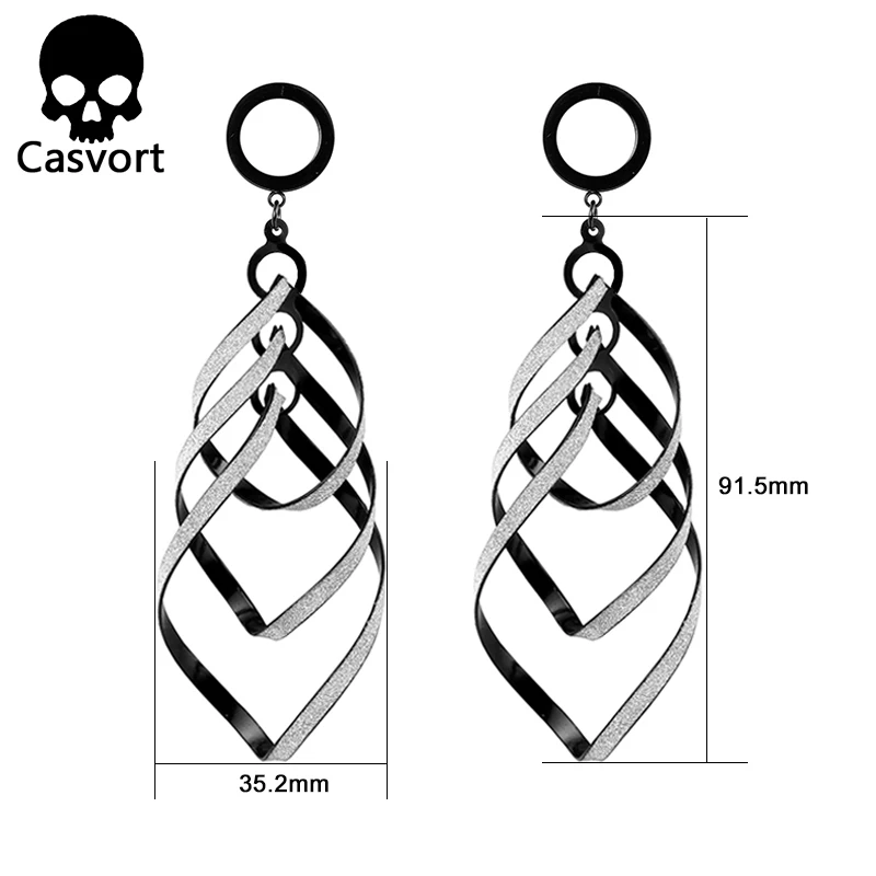 Casvort из нержавеющей стали винтовые беруши oreille Пирсинг туннели ювелирные изделия для тела Висячие расширители пара распродажа измерительные приборы