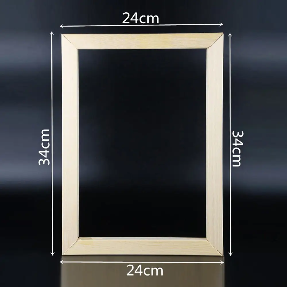 24x34cm Рамка из натурального дерева для художественной картины на холсте DIY настенный плакат Алмазная картина рамка для вышивки крестом ремесло - Цвет: 24x34cm
