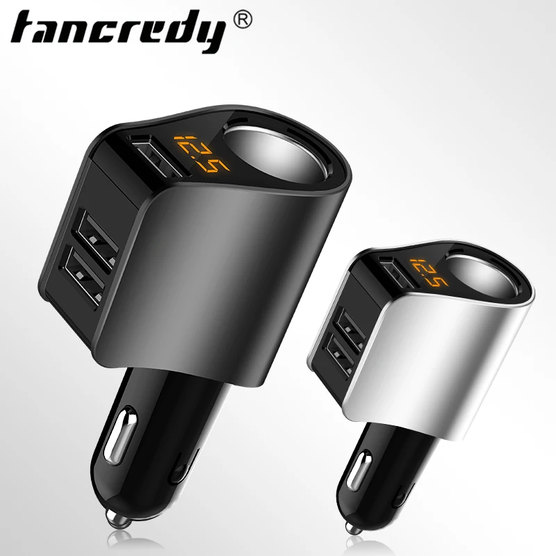 Tancredy розетка для автомобильного прикуривателя Разветвитель 3 USB Автомобильное