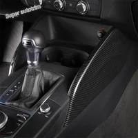lapetus accessories interior side stalls central gearshift box panel cover trim carbon fiber abs fit for audi a3 v8 2014 2019
