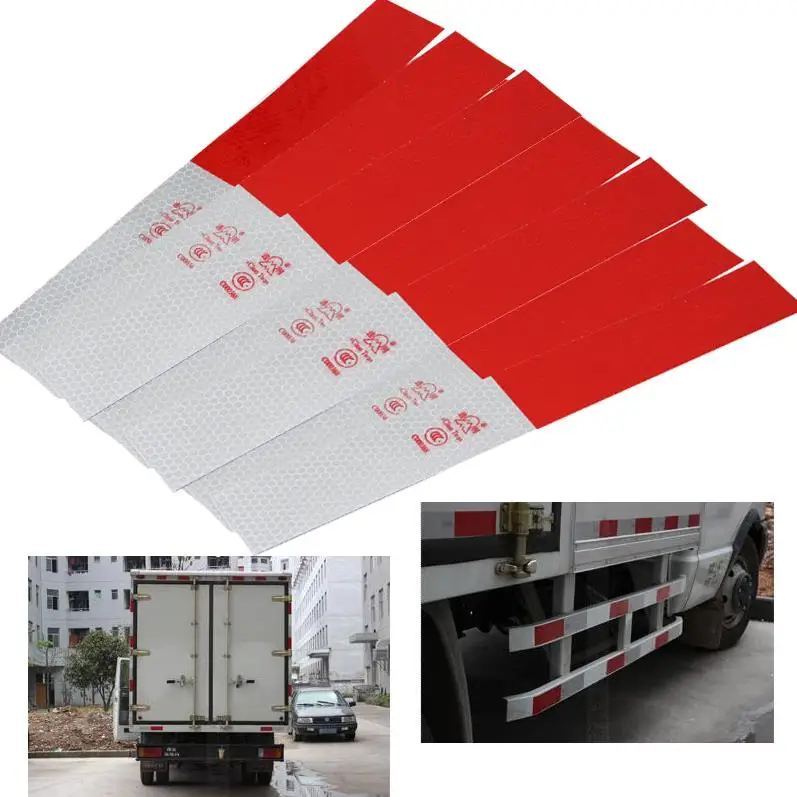 10 шт. x красно-белая Светоотражающая полоса Предупреждение безопасности