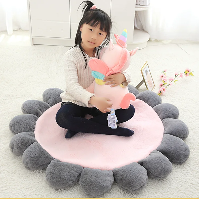 110cm Colorful Cartoon Soft Flowers Creative Plush Mats Meditation Cushion Floor Sofa Cushions Home Decoration