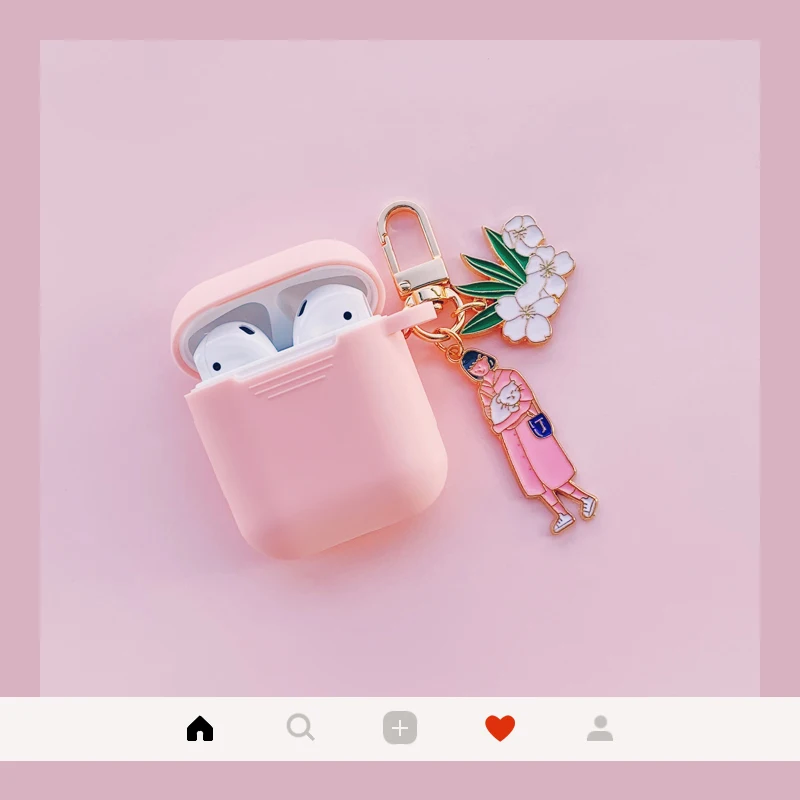 Прекрасный кот наушники для девочки чехол для Airpods чехол Bluetooth чехол для Apple Air pods защитный чехол Earhphone с брелоком