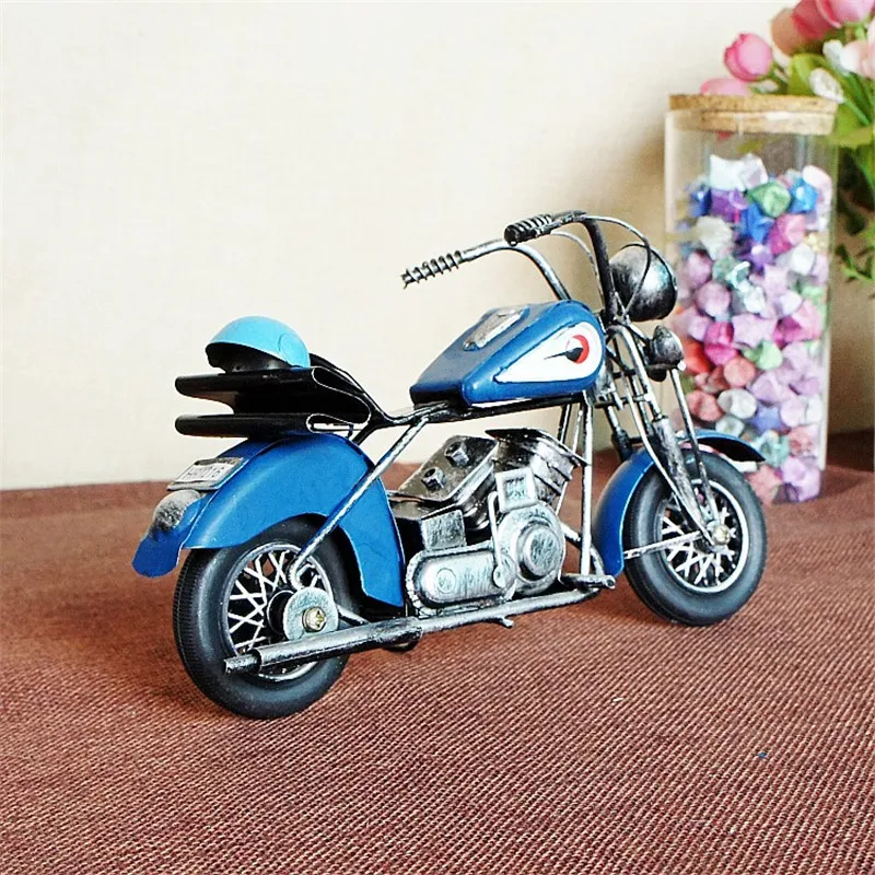 Металлический мотоцикл модель ручной работы фигурки металлические изделия для