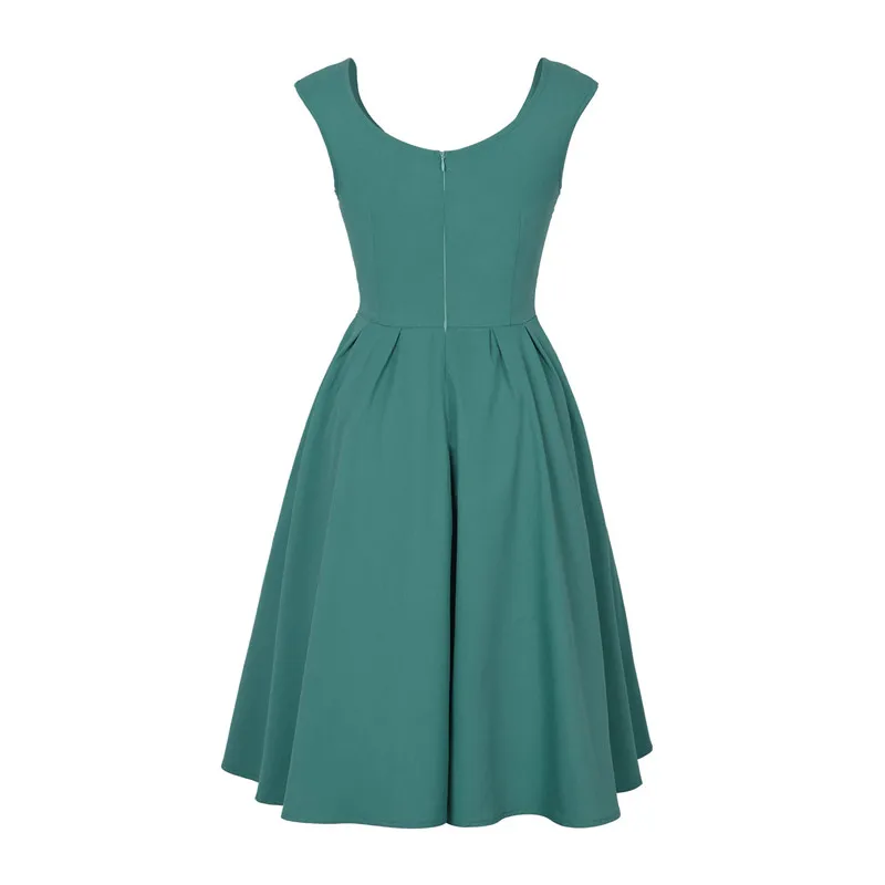 2017 New Simple Design Housewife Summer Casual Vintage Dress Pin Up Office Lady Vestidos | Женская одежда