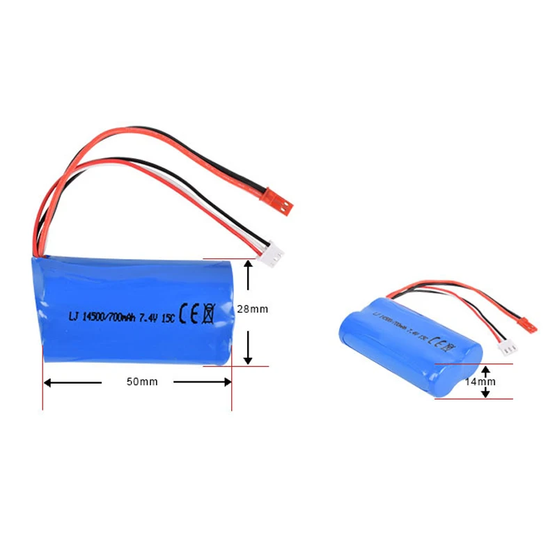 Литий ионный Аккумулятор 7 4 в 700 мАч 15C 14500 RC FT007 FX059 YD712 921 7014 F1 BR6802 HJ370 аккумулятор