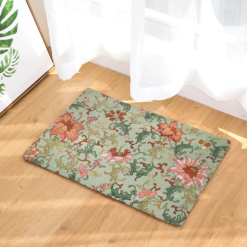 Новые коврики с цветами супер мягкие Нескользящие Коврики для кухни и ванной 40x60