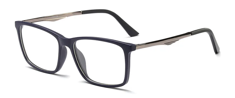 Matte Blue SHAUNA TR90 прямоугольные солнцезащитные очки, оправа для мужчин, линзы из смолы, оптические очки - Цвет оправы: Matte Blue