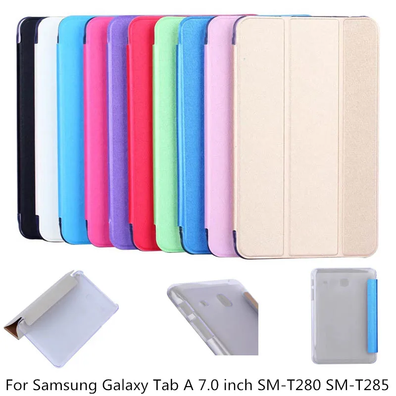 Для Samsung Tab A 7 0 дюймов SM T280 T285 Tablet крышка тонкий стенд кожаный защитный чехол для