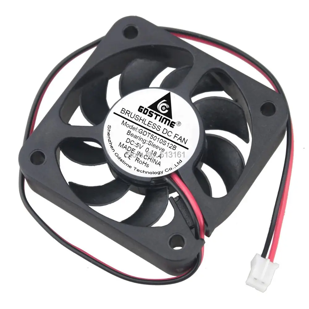 50 шт./лот Gdstime мм x 50x12 5010 DC 5 В 2-контактный Бесщеточный вентилятор охлаждения |