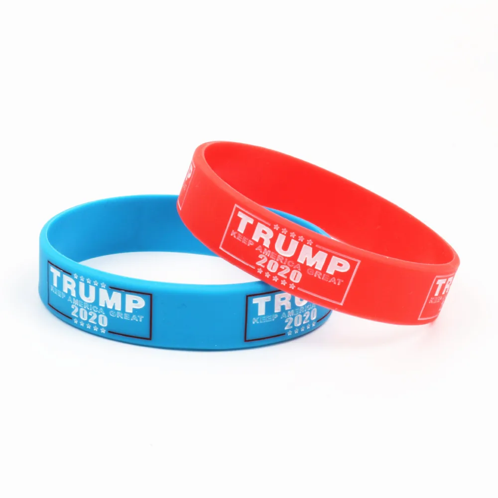 Силиконовые браслеты с надписью Keep America Great силиконовые синего красного цвета для