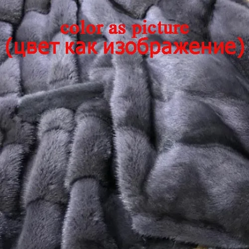 dyed iron grey Осень и зима модные новые норковые шубы для женщин натуральный мех тонкий куртки со стоячим воротником Полный Пелт природа норковая шуба - Цвет: dyed iron grey