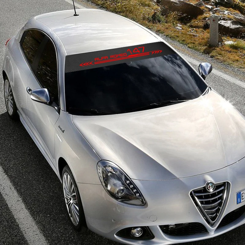 Автомобильный Стайлинг Передняя наклейка на ветровое стекло наклейка для alfa romeo 159 147 156 giulietta 147 159 mito Giulia Stelvio Spider