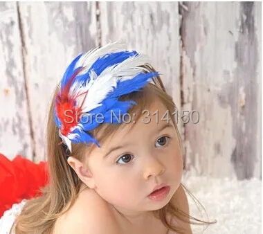 Children's Hair Accessories Beautiful Feathers Flowers With Christmas Headdress Band 1pcs | Детская одежда и обувь