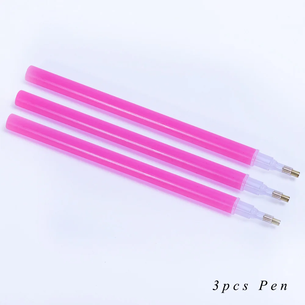 3pcs pen Стразы для дизайна ногтей, кубическая глина, грязевая ручка, инструменты для раскрашивания ногтей, набор тарелок для маникюра SA686 - Цвет: 3pcs pen