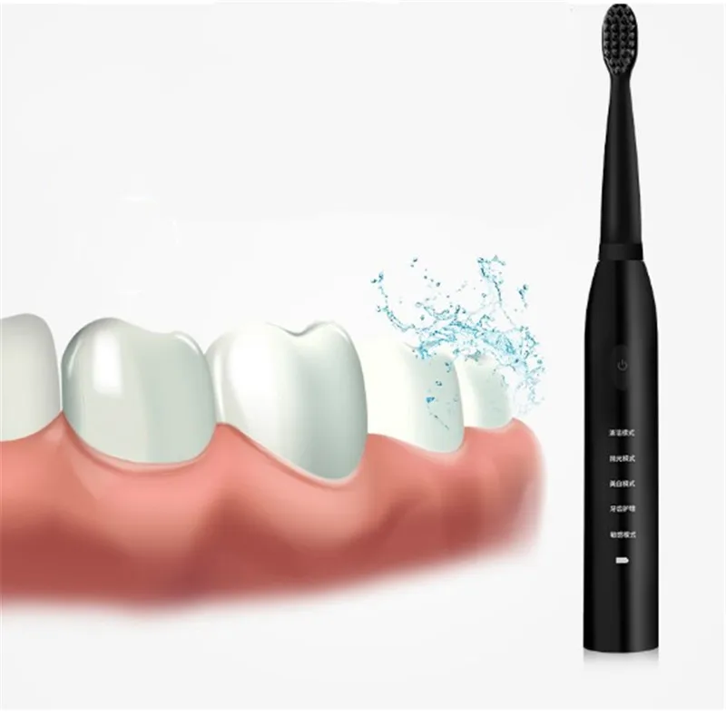 Детская электрическая зубная щетка USB аккумуляторная Водонепроницаемая с