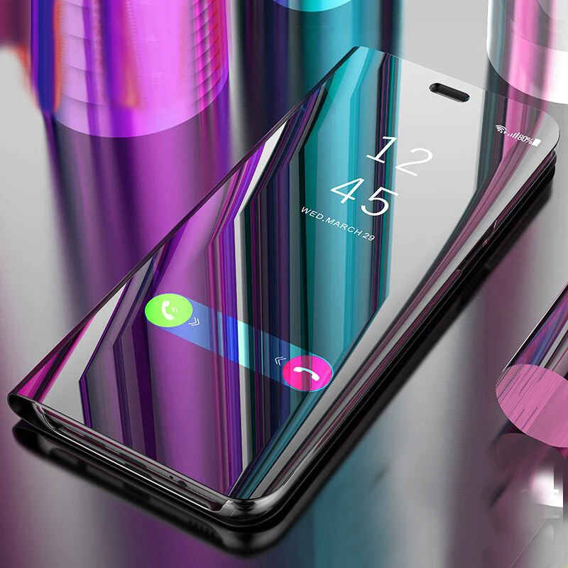 Прозрачный флип-чехол для Xiaomi Mi 8 SE 6 6X A2 Lite A1 5X MIX2 Mirror View на redmi note 5 5A 4X Plus S2 - купить