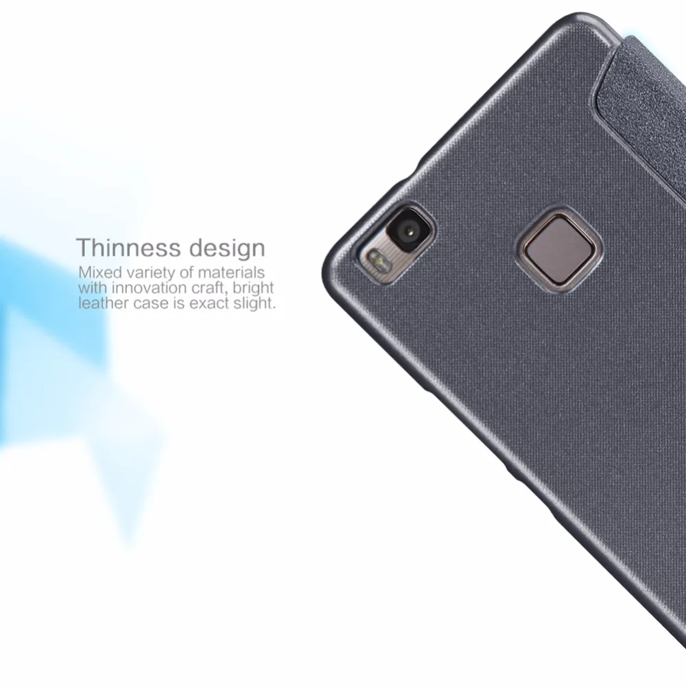 Чехол NILLKIN для Huawei Ascend P9 Lite Сверхтонкий кожаный чехол книжка с блестками в
