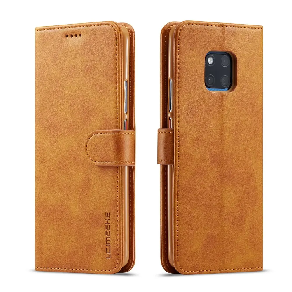 Khaki Чехол-бумажник в стиле ретро из искусственной кожи для huawei mate 20 30 10 Pro Lite, флип-чехлы для телефонов P30 P 20 10 Pro Smart Lite Pro Y 9 5, чехол - Цвет: Khaki