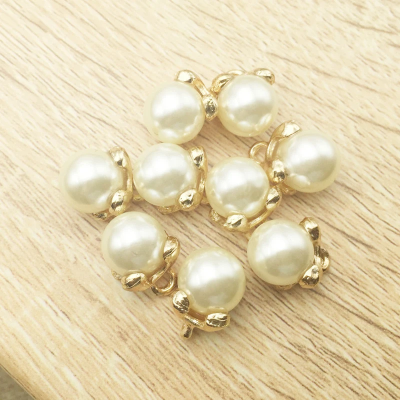 50pcs Pearl Pendant Strass Charms Wedding Brides Hair Clips Accessories Necklace Bracelet Floating Enamel Jewelry Drilling Decor | Дом и сад