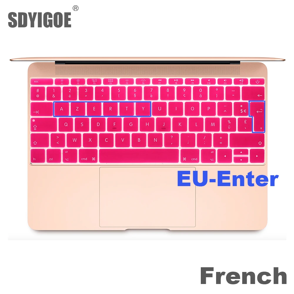 Французская клавиатура протектор для macbook retina 12 pro13 ЕС-введите A1708 A1534 A1931 крышка клавиатуры ноутбука аксессуары пленка для ноутбука