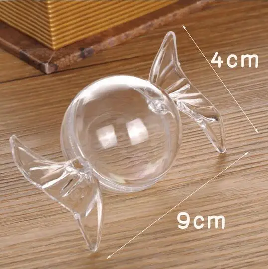 

10Pcs/lot Cute Candy Form Transparent Plastic Candy Box Baby Shower Birthday Party Favor Gift Box Wedding Decoration Candy Boxes