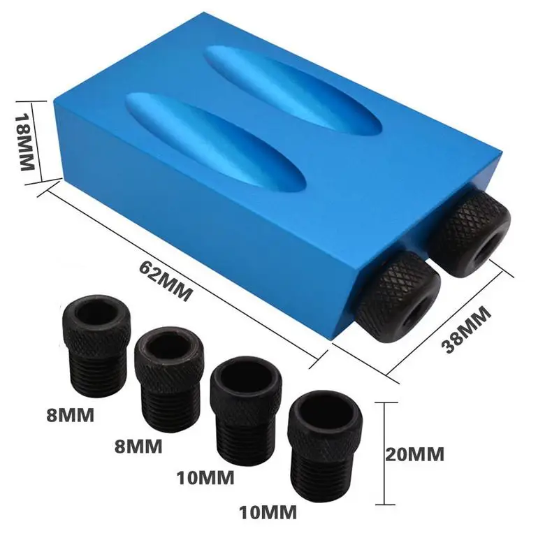 14PCS 15 Angle Woodworking Guide Positioner Kit 6/8/10MM Oblique Hole Locator Drilling Bits Jig Clamp | Инструменты