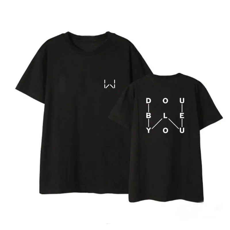 K Pop Kpop NUEST W DOUBLE U NU'EST Album Shirts Повседневная Свободная футболка в стиле хип хоп с