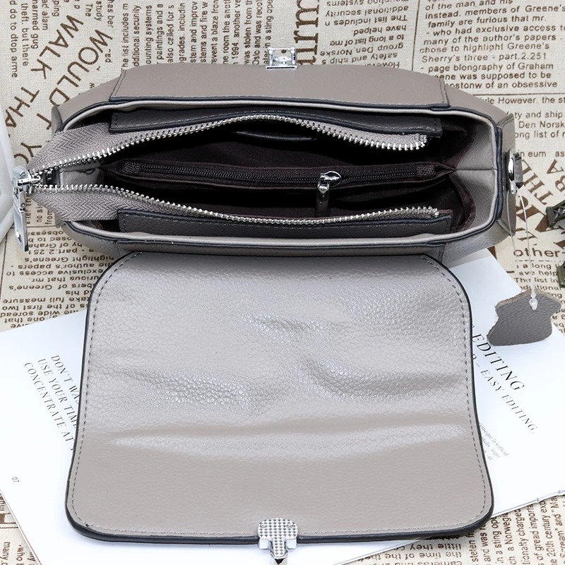

XIYUAN Green Women Messenger Handbag Genuine Leather Ladies Crossbody Bags Women's Shoulder Purse Fashion Female Phone Bags